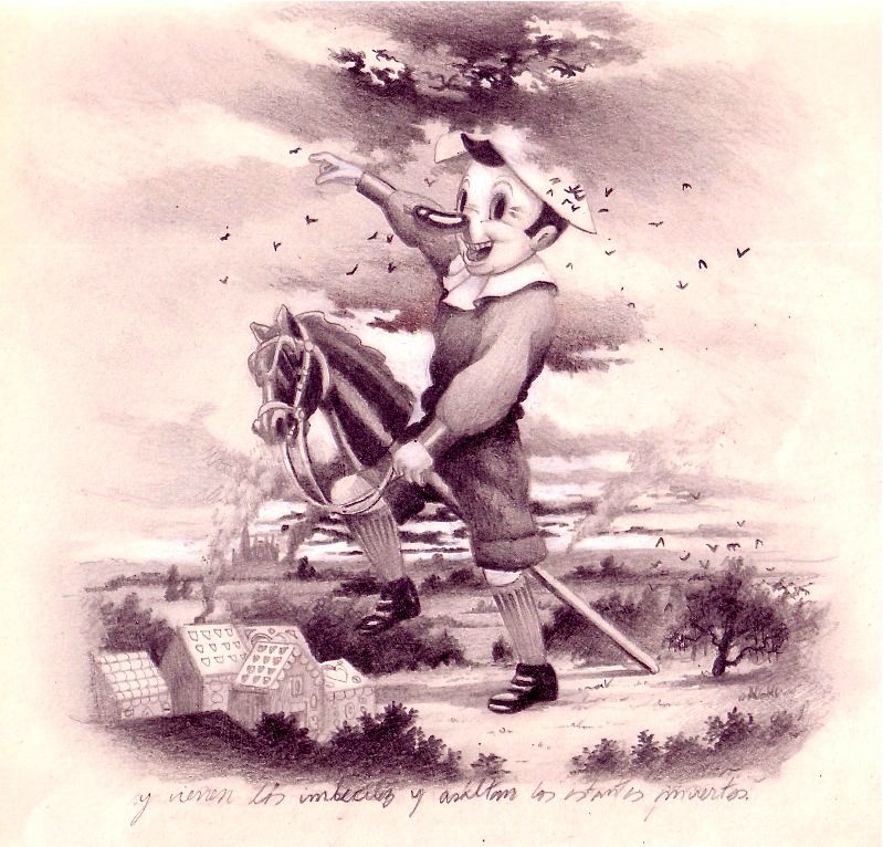 Y Vienen Los ImbecilesGraphite on paper, 25 x 23 cm, 2008