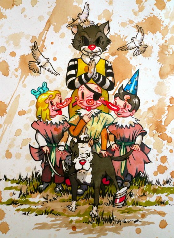 A Music Revolution Has Started IVMixed media on paper, 2007