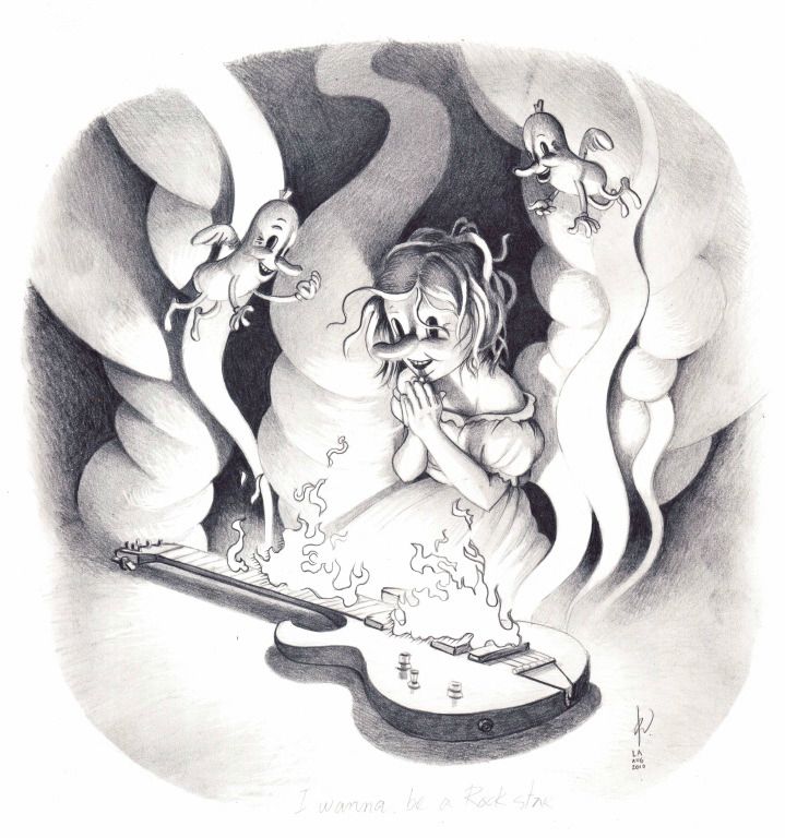 I Wanna Be a Rock Star Graphite on paper, 27 x 27 cm, 2010