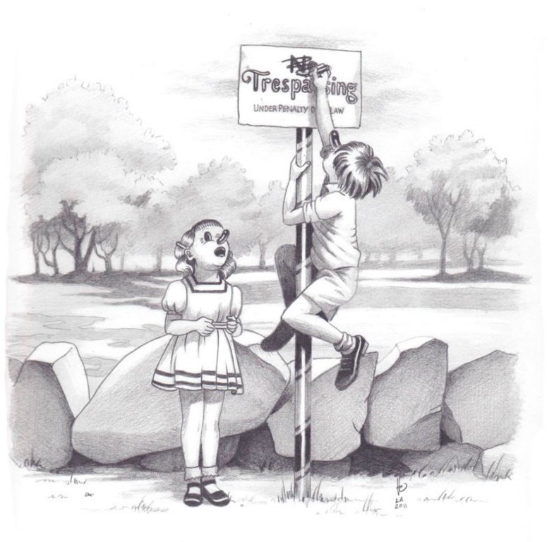 TrespassGraphite on paper, 10 x 10 in, 2011