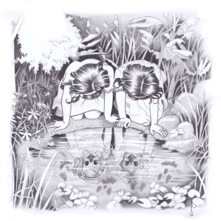 Quien es la mas bellaGraphite on paper, 10 x 10 in, 2011