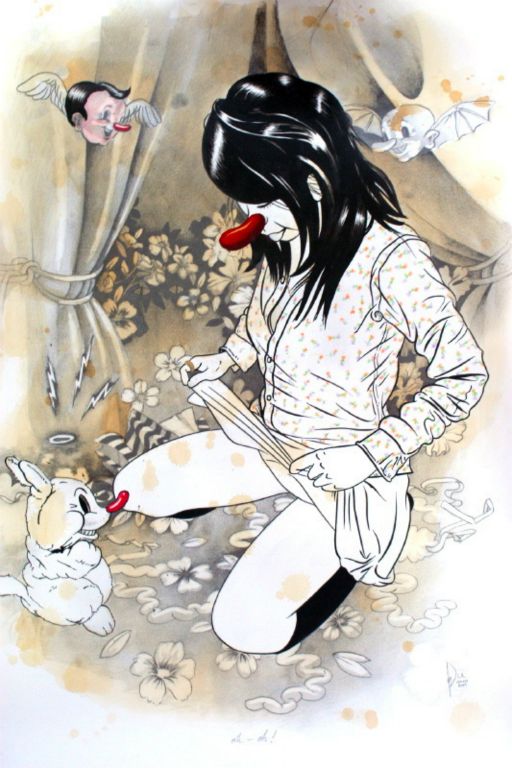 Uh-oh! Mixed media on paper, 50 x 65 cm, 2010
