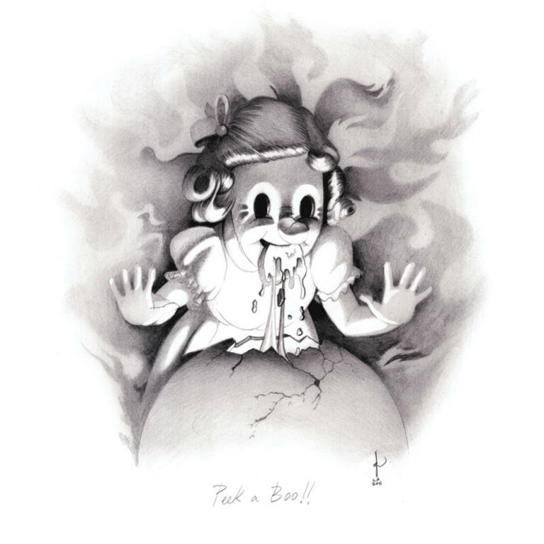 Peek-a-Boo!! Graphite on paper, 25 x 25 cm, 2011