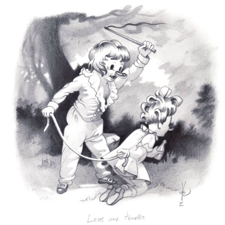 Love Me TenderGraphite on paper, 25 x 25 cm, 2011