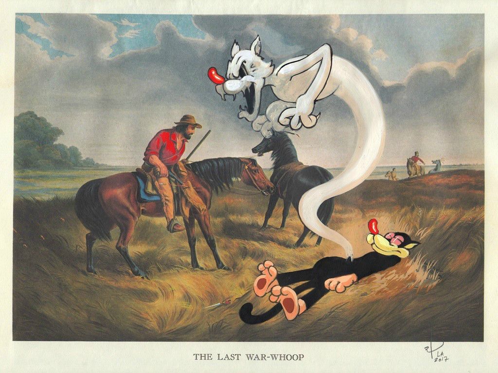The Last War WhoopGouache on print, 2017