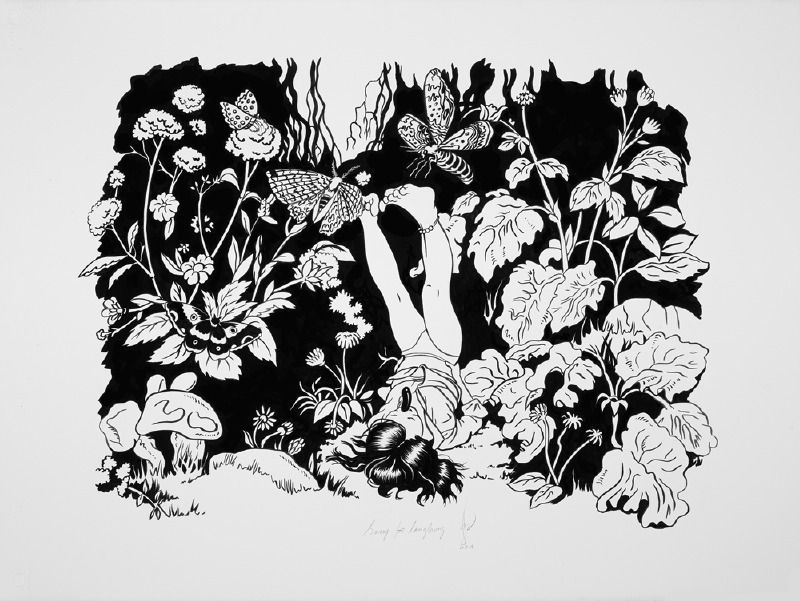 Sorry for LaughingInk on Arches paper, 22 x 30 in, 2014
