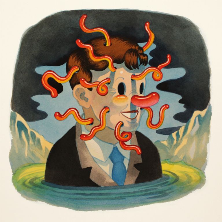 Lovely HeadInk on paper, 15 x 15 in, 2015-16