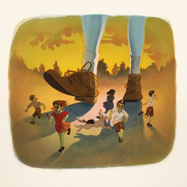 Corre que te pilloInk on paper, 15 x 15 in, 2015-16