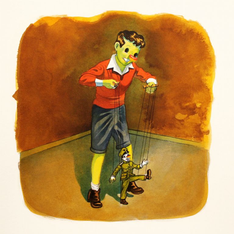 Who is Pulling the StringInk on paper, 15 x 15 in, 2015-16
