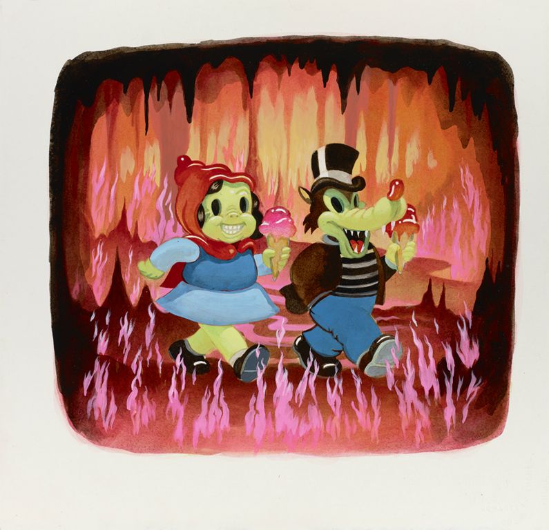 Fire WalkersInk on paper, 15 x 15 in, 2015