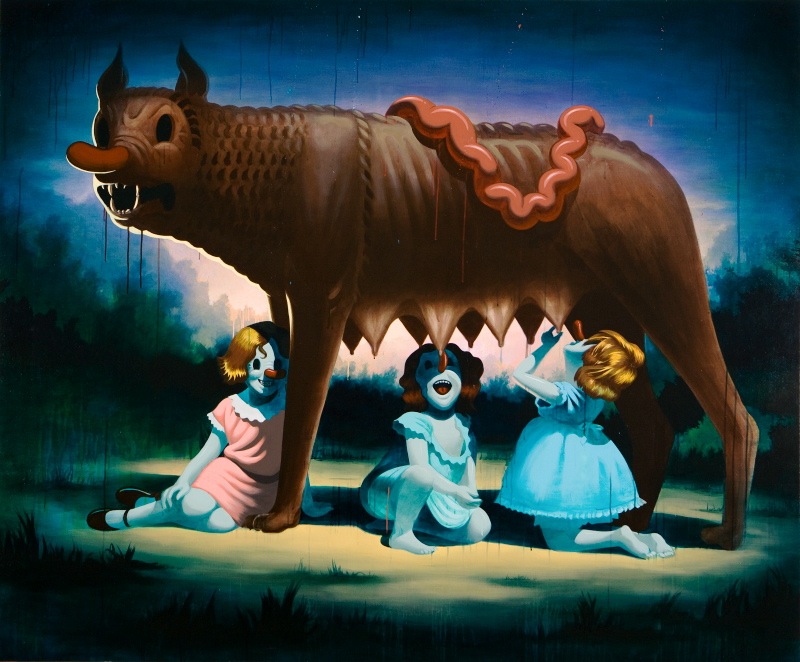 
Korova Milkbar, Acrylic on canvas, 135 x 190 cm, 2010
