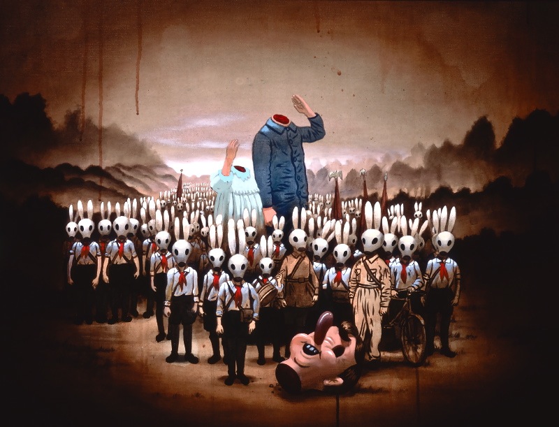 
Youth Against Fascism, Acrylic on canvas, 90 x 70 cm, 2009
