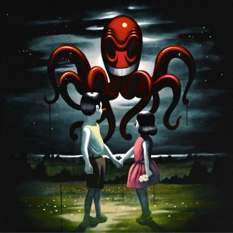 
Before the Heavens Open, Acrylic on canvas, 100 x 100 cm, 2008
