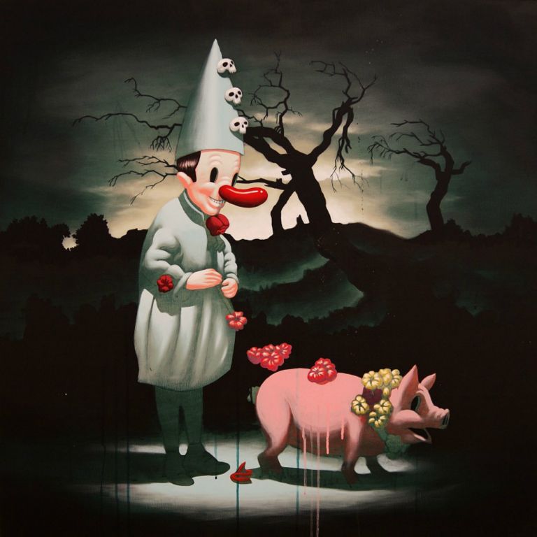 
Hour the Pig, Acrylic on canvas, 100 x 100 cm, 2008
