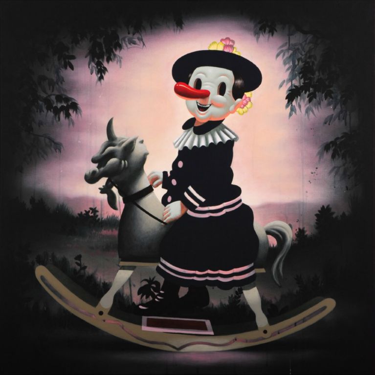 
Stupid Anyway, Acrylic on canvas, 100 x 100 cm, 2009
