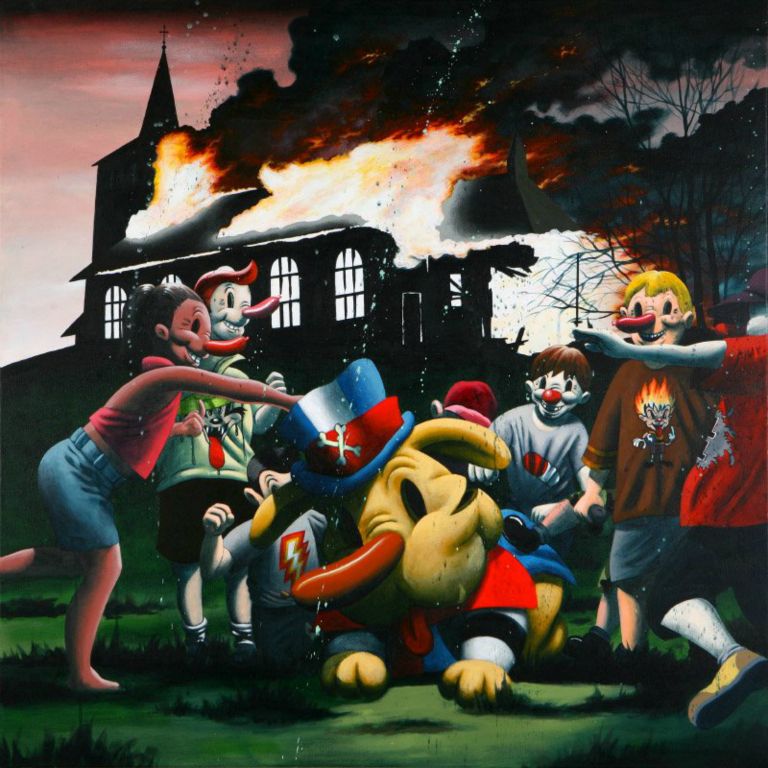 
Rolling & Scratchin', Acrylic on canvas, 100 x 100 cm, 2007
