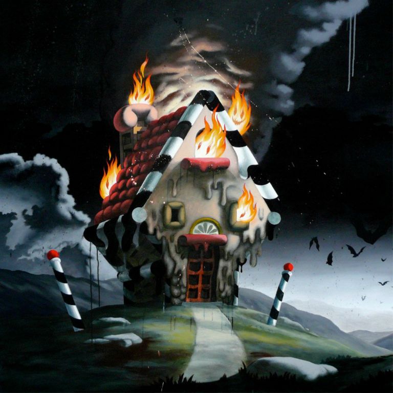 
A Music Revolution Has Started, Acrylic on canvas, 450 x 150 cm, 2007 (Detail of triptych)
