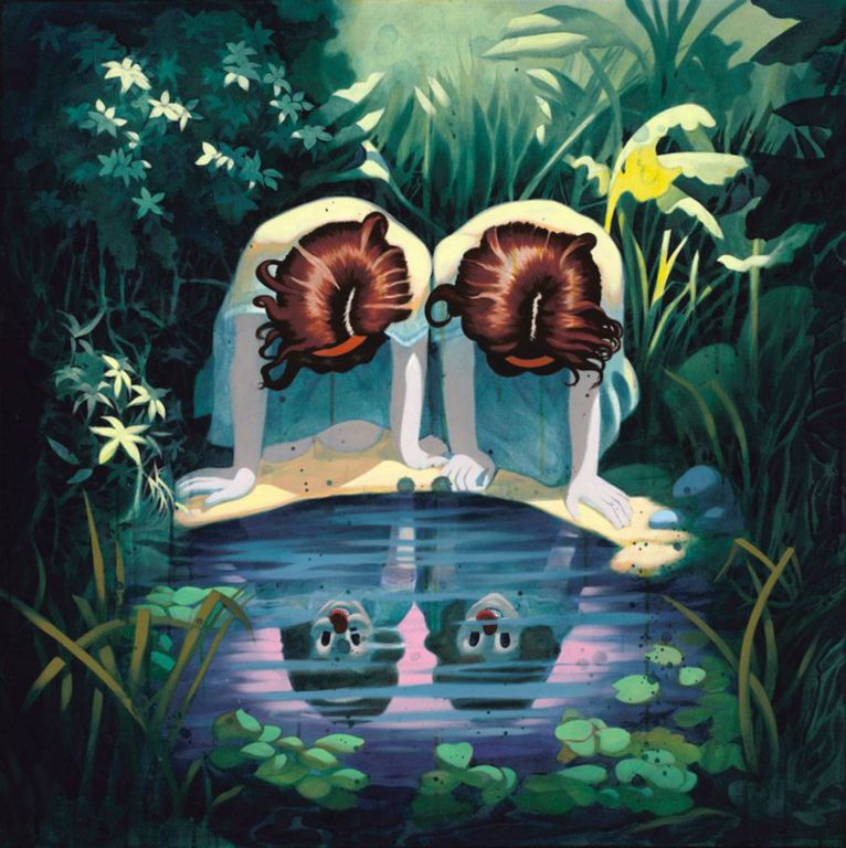 
Quien es la mas bella, Acrylic on canvas, 36 x 36 in, 2011
