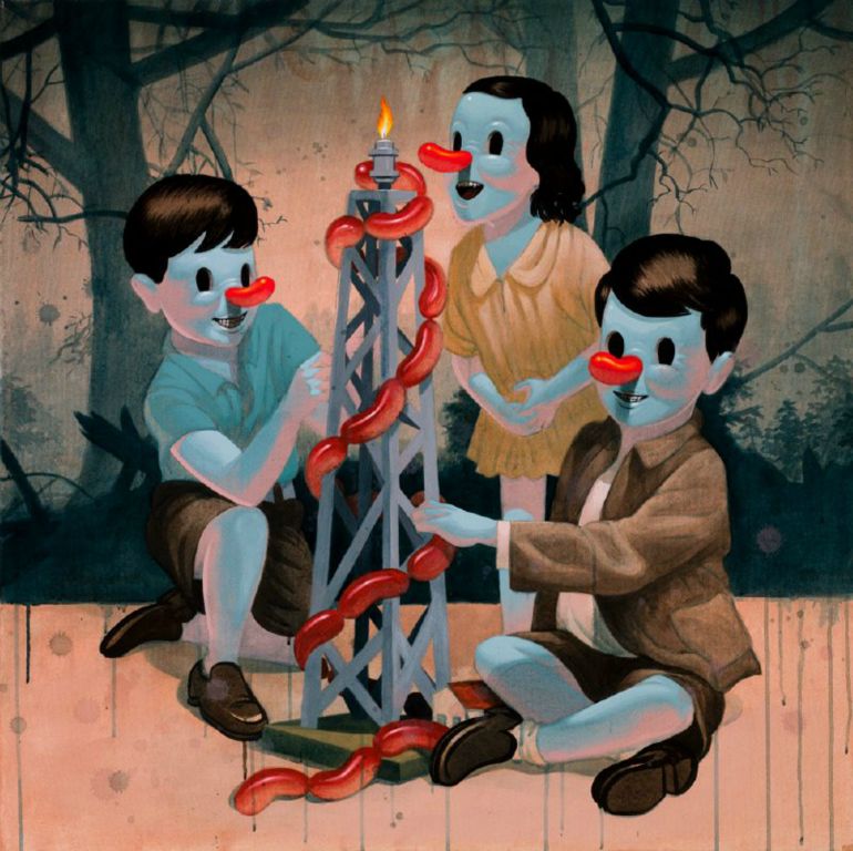 
Masters of the Universe, Acrylic on canvas, 36 x 36 in, 2011

