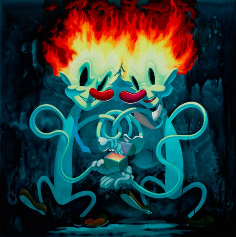 
Modern Love, Acrylic on canvas, 60 x 60 in, 2012
