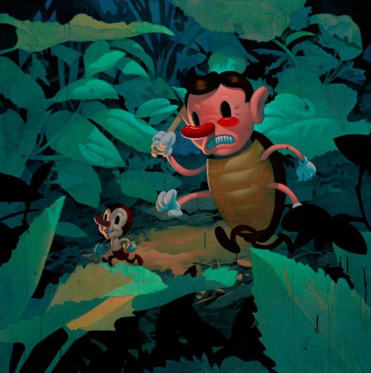 
No Way Out, Acrylic on canvas, 60 x 60 in, 2012
